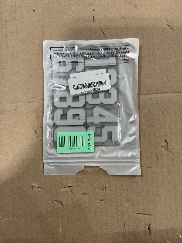 Photo 1 of 100 Piece 2 Inch Reflective Mailbox Number Stickers, Self Adhesive Reflective Capital Letter Sticker, Number Decals Vinyl Mailbox Decals for Bin, Window, Door(White)