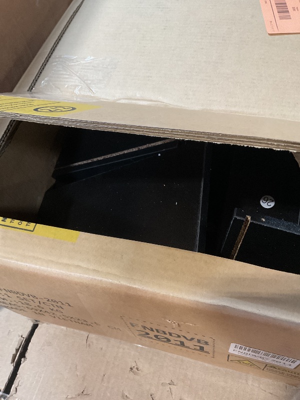 Photo 1 of *** PARTIAL SET/ MISSING ASSEMBLY PIECES*** DWVO 10 Drawer Large Makeup Vanity Table with Glass Top, LED Mirror, Charging Station & Cushioned Storage Stool, 46-Inch Dressing Desk Set with 3 Lighting Modes Brightness Adjustable, Dark Black