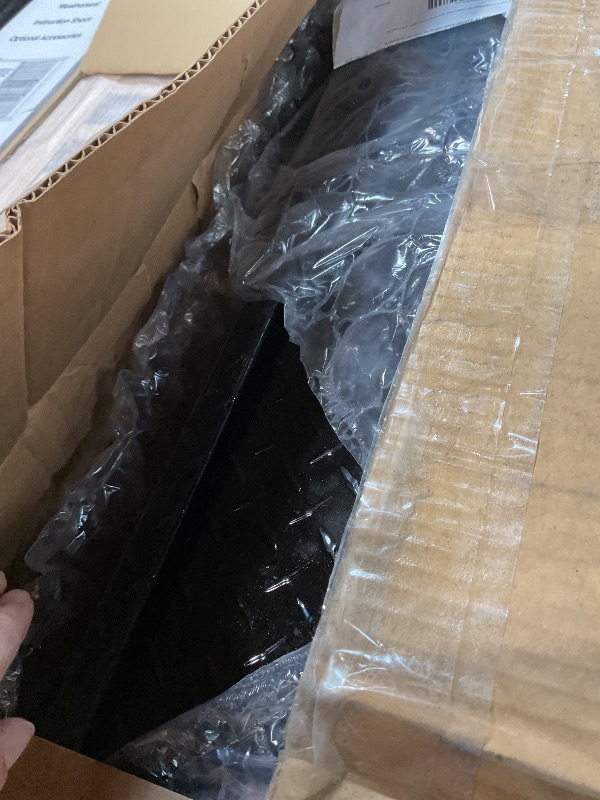 Photo 1 of ***KEYS LOCKED INSIDE TOOL BOX *** UWS EC30122 60-Inch Gloss Black Heavy-Wall Aluminum Truck Side Tool Box, RigidCore Lid