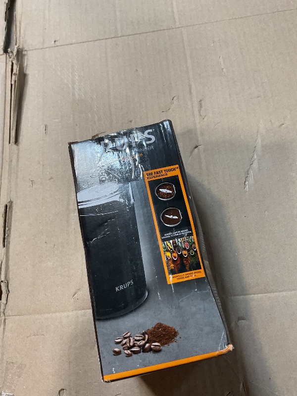 Photo 1 of **DIRTY** KRUPS Precision Electric Coffee Grinders, 3 oz Capacity, 200W Motor, Stainless Steel Blades for Uniform Grinding of Beans, Herb and Nuts, Coffee and Spice Grinder Electric, (Black)