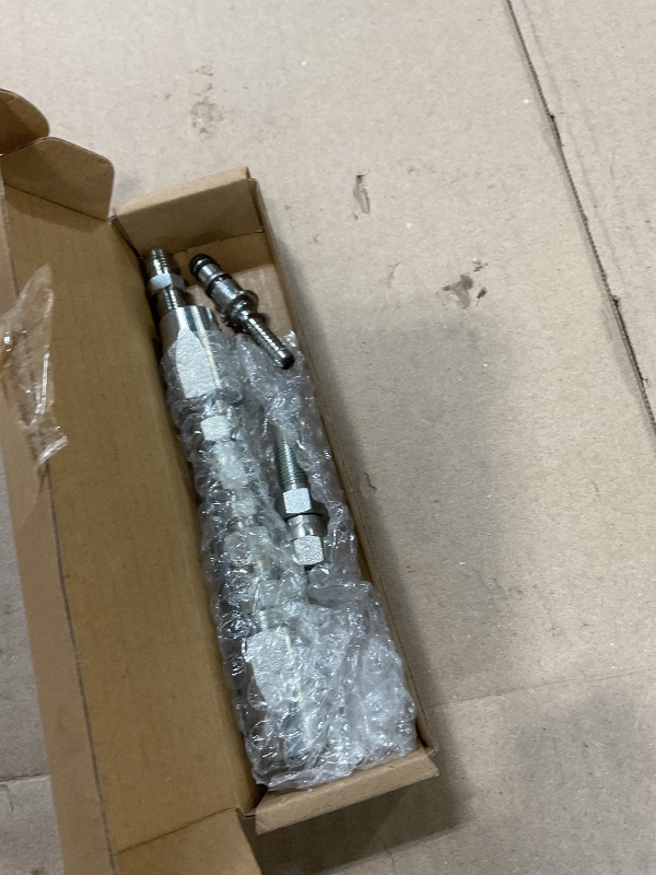 Photo 1 of **PARTIAL SET/ MISSING PIECES** 2PCS 1/4In Reusable Hydraulic Hose Repair Fittings,Hose Repair Kit For Pressure Washer Hose,Compatible with R2, R16, R17, and R19 dual-line hydraulic hoses