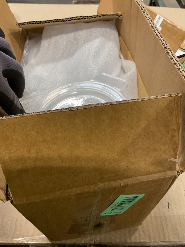 Photo 1 of ***PARTIAL SET/ MISSING 2 LIDS*** H.JSS WDJS 23 Oz Round Glass Food Storage Container, 3 Cup Round Glass Soup Container with Airtight Lids BPA free, Leakproof Borosilicate Storage bowls, Dishwasher Microwave Freezer Safe (4 Pack)