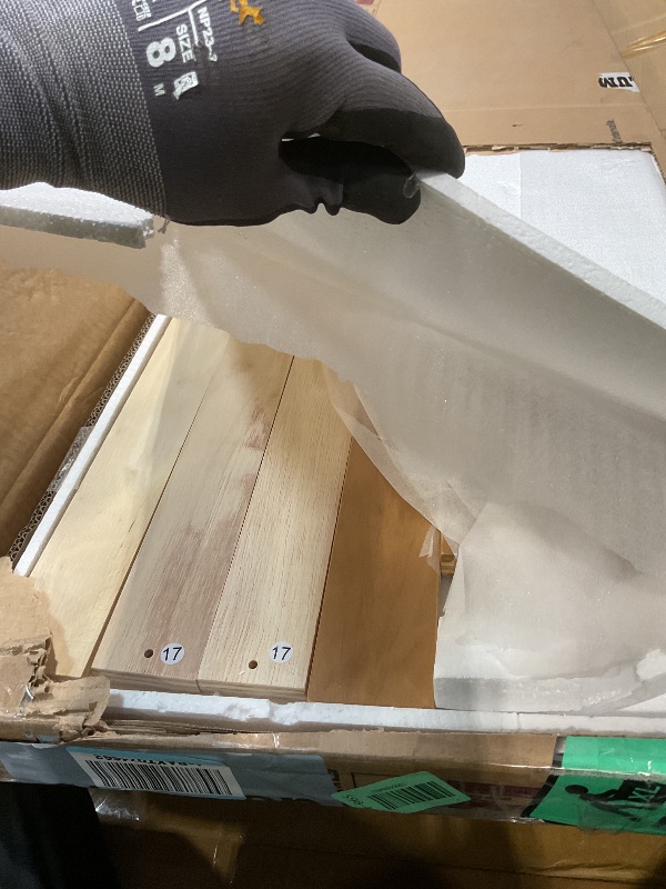 Photo 1 of **SELLING FOR PARTS AS PARTIAL SET. BOX ONE OF TWO**Merax Modern Solid Wood Queen Size Platform Bed with Headboard,No Box Spring Needed,Easy Assembly,Natural