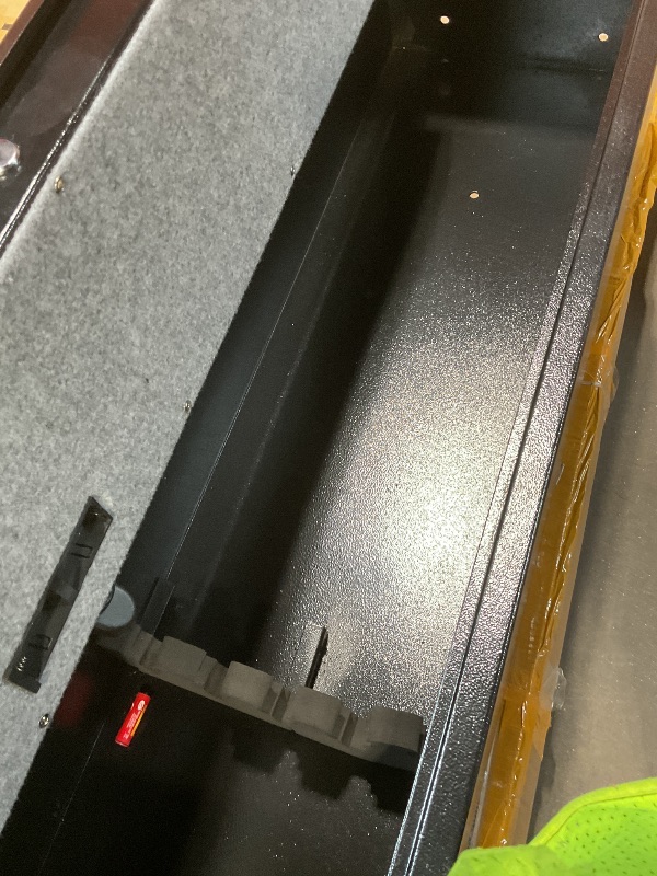 Photo 1 of **DIRT. SCRAPES**Biometric Fingerprint Gun Safe for 6-7 Rifles, Quick Access Rifle Security Cabinet with Digital Keypad & Emergency Keys, Large Steel Safe for Home with Removable Shelf & Pistol Rack