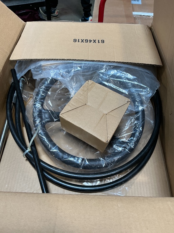 Photo 1 of 12 FT Boat Control Cable Outboard Rotary Steering System Kit With 12.5 Inches Wheel Durable Marine Steering System Replacement for Mechanical/Manual Steering of Yachts, Fishing Boats