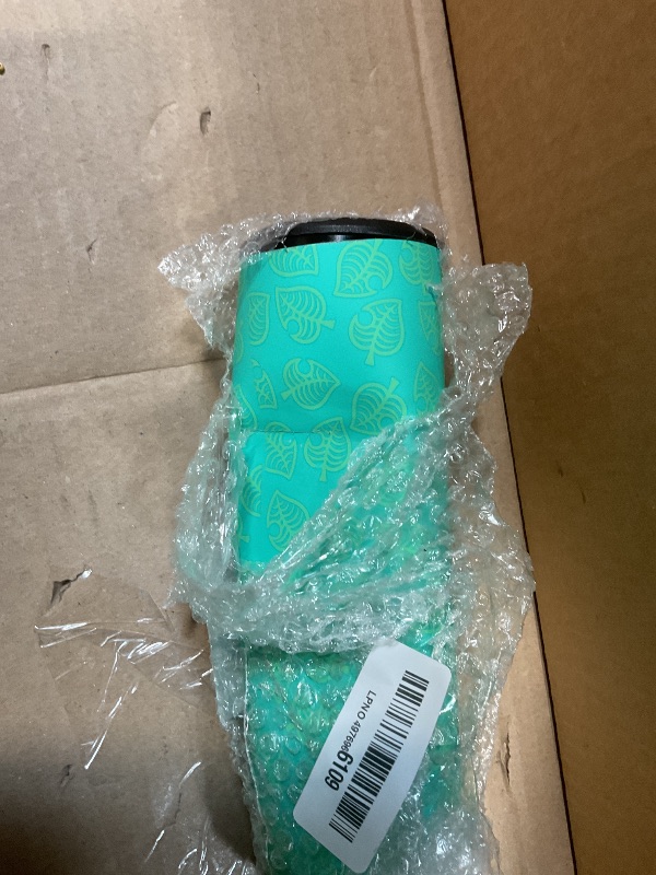 Photo 1 of **MAJOR DENT**Animal Crossing: New Horizons - Teal Leaves Vacuum Insulated Stainless Steel Sport Water Bottle, Hot Cold, Double Wall, Simple Thermo Travel Mug, Hydro Metal Canteen, 17 oz, 500 ML
