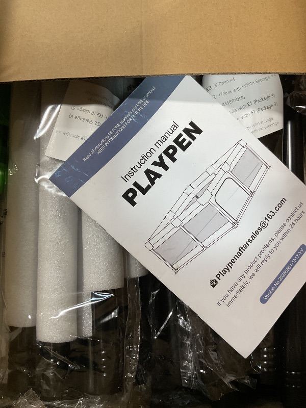 Photo 1 of ***FOR PARTS ONLY/ MISSING ASSEMBLY PIECES*** ZEEBABA Extra Large Baby Playpen - Playpen for Babies and Toddlers, Play Pen with Gate, Play Yard Baby Fence Play Area Zone Indoor, Sturdy Kids Play Pin (Gray, 69×59in)