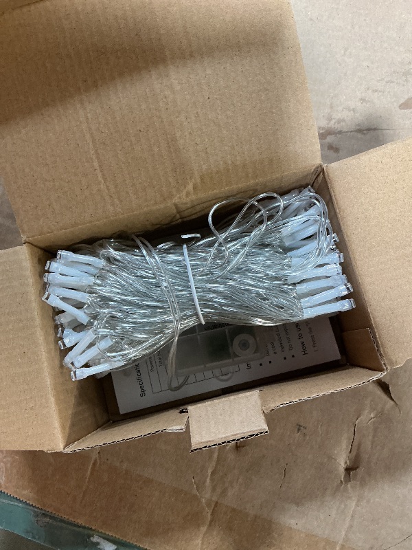 Photo 1 of LIOPEED 42ft 120 Led Battery Powered String Lights, IP65 Waterproof 8 Modes Twinkle Fairy Lights with Timer for Bedroom, Garden, Party, Christmas Tree Indoor Outdoor Decorations, Warm White