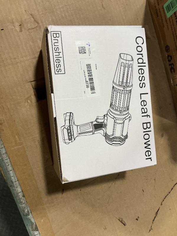 Photo 1 of **NON FUNCTIONAL** Cordless Leaf Blower for Milwaukee 18V Batteries(Tool Only), Handheld Spring Garden Blowers with LED Light & 2 Nozzles, Variable Speed Turbo Blower for Leaves, Dust, Driveway, Patio, Lawn, Deck