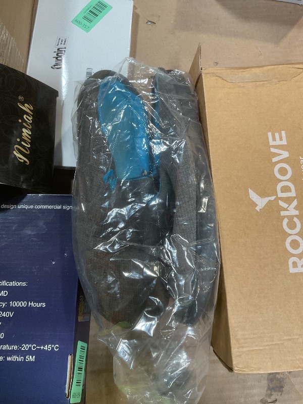 Photo 1 of ***PET HAIR (CAT)*** RockDove Men's Original Two-Tone Memory Foam Slipper, Size 11-12 US Men, Dark Grey/Blue