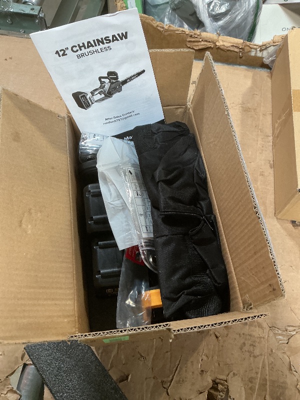 Photo 1 of 12" Electric Chainsaw Cordless, 20V Battery Powered Cordless Chain Saw, Chainsaw with 2 x 4.0Ah Lithium ion Battery and Charger for Wood Cutting, Tree Saw Trimming and Branch Pruning