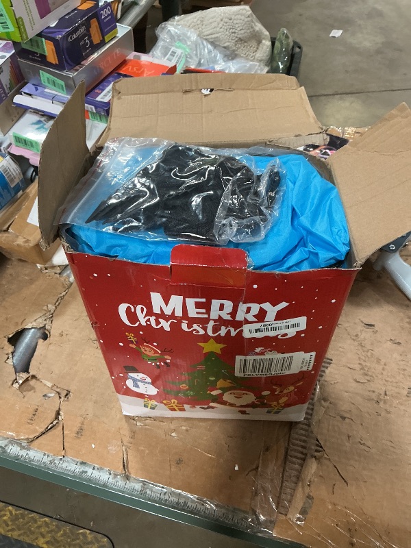 Photo 1 of **NON**FUNITIONAL** MUMTOP 10 FT Christmas Inflatables Giant Dinosaur with Santa, Blow Up Outdoor Decorations with LED Lights Built-in for Holiday Party Xmas Yard Garden