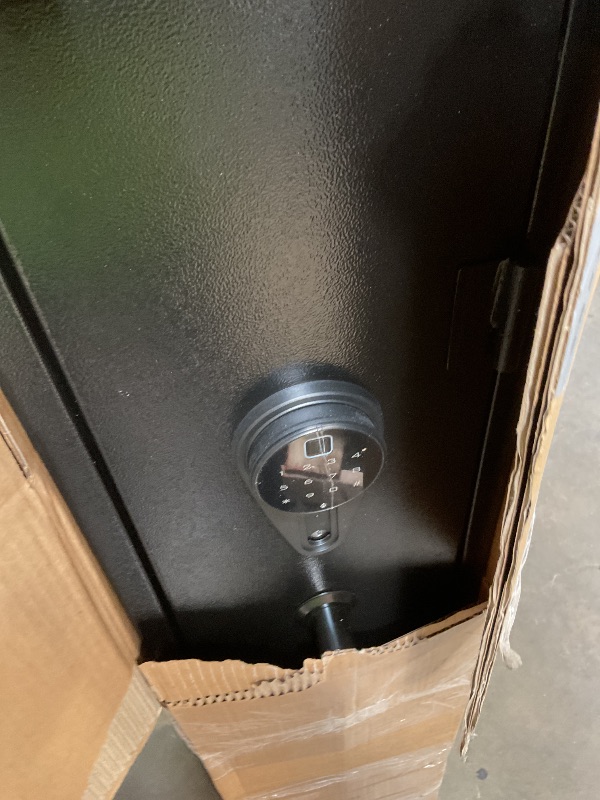 Photo 1 of ***FOR PARTS ONLY KEYPAD IS DAMAGED/ KEYS ARE EITHER MISSING OR LOCKED INSIDE SAFE**** Kaer  Safe  Safe, Gun Safes for Rifles and Shotguns,Electronic Biometric Gun Safes, with Digital Keypad/Lock/Removable Shelf for 4-5 Gun Safes for Home Rifles and Pisto