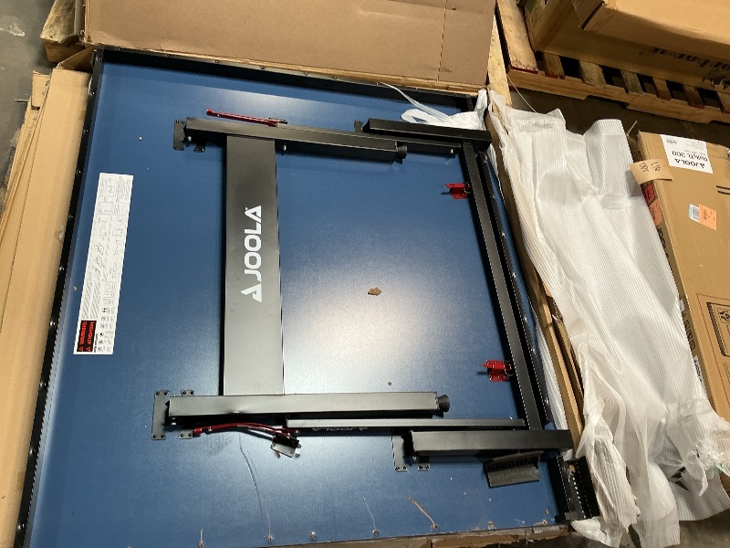 Photo 1 of *** USED/MAJOR DAMAGE/MISSING PARTS***JOOLA Inside 25mm Table Tennis Table with Net Set - Features 10-Min Assembly, Playback Mode, Compact Storage