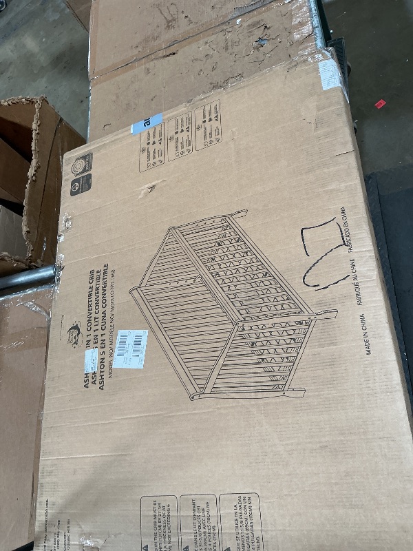 Photo 1 of ***USED/MAJOR DAMAGE***Dream On Me Ashton 5-in-1 Convertible Crib in Espresso, Greenguard Gold Certified , 50x36x44 Inch (Pack of 1)