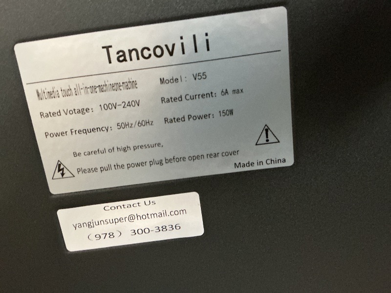 Photo 1 of **FOR PARTS ONLY / NON-FUNCTIONAL** Tancovili 55" AI Touchscreen Smart Board, 4K UHD All-in-One Google EDLA Certified Presentation Interactive Whiteboard for Office Classroom Home, Android 14 Touch Screen TV, 8GB+128GB