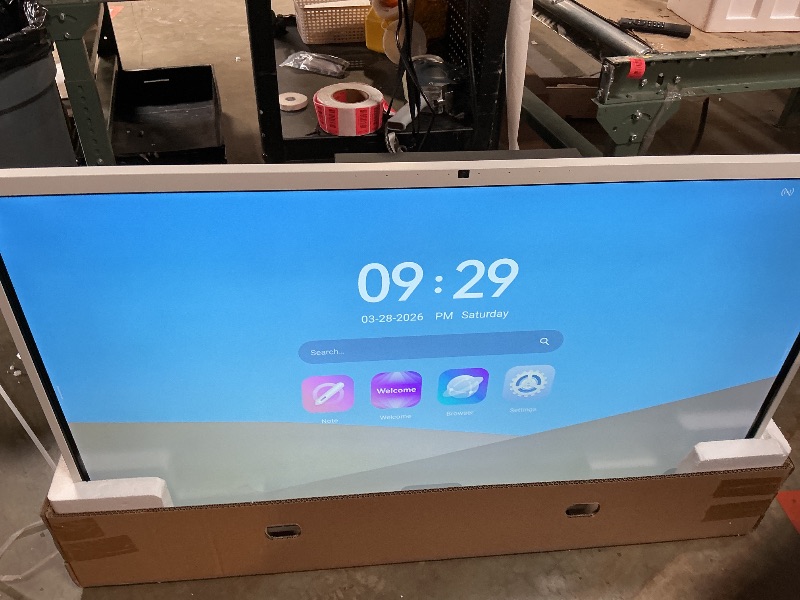 Photo 1 of **FOR PARTS ONLY / NON-FUNCTIONAL** Tancovili 55" AI Touchscreen Smart Board, 4K UHD All-in-One Google EDLA Certified Presentation Interactive Whiteboard for Office Classroom Home, Android 14 Touch Screen TV, 8GB+128GB