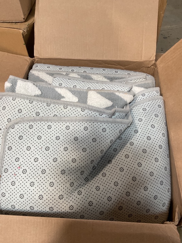 Photo 1 of *** HEAVILY STAINED & DIRTY*** Ompaa Ultra Soft Shaggy Rugs Memory Foam Bedroom Carpet, Grey 7 x 10 Feet Large, Plush Geometric Textured Area Rugs for Living Room Couch Dorm Bedside Kids Girls Teens Room Nursery Decor Mat