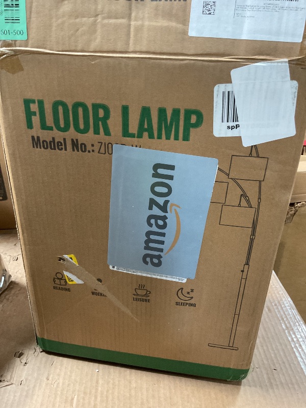 Photo 1 of **NON FUNCTIONAL **Fansdrick Floor Lamps for Living Room, 2400LM Super Bright Arc Floor Lamp with Remote Control, 3 Light Tall Floor Lamps with Stepless Dimmable, 80" Mid Century Tree Floor Lamp for Bedroom, Office