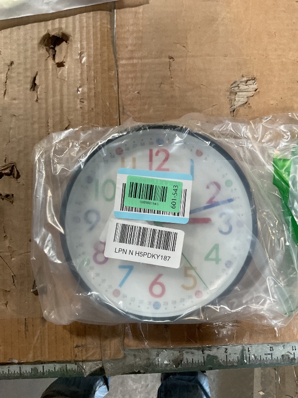 Photo 1 of *DIRTY*  TAGLUMO Kids Wall Clock, 8 Inch Small Modern Wall Clocks Battery Operated, Silent Non-Ticking Analog Classic for Office, Home, Bathroom, Kitchen, Bedroom, School