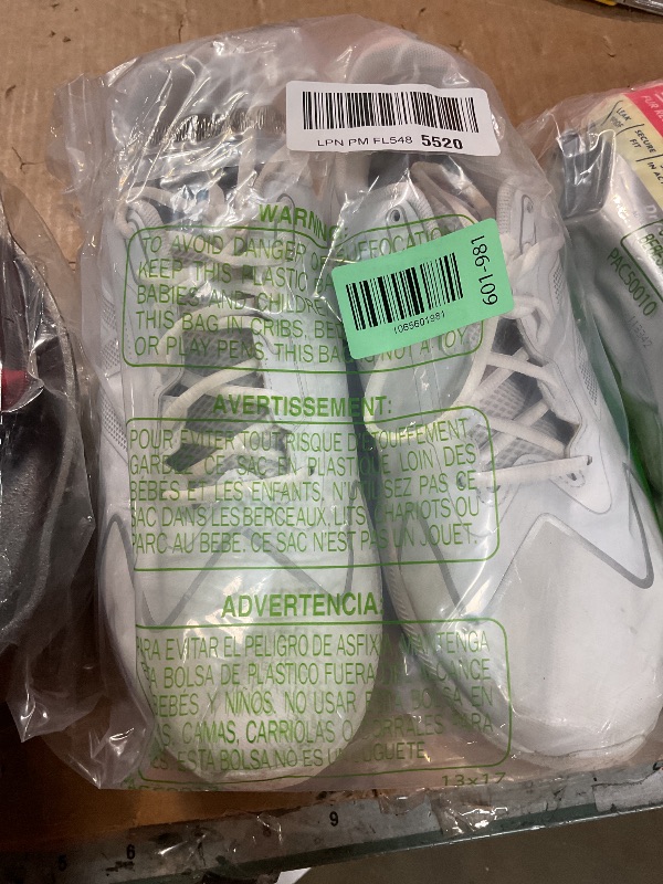 View 2 of **SHOWS SIGNS OF USAGE** New Balance Women's FuelCell Romero Duo V2 Trainer Softball Shoe, White/Silver Metallic, 9.5 W