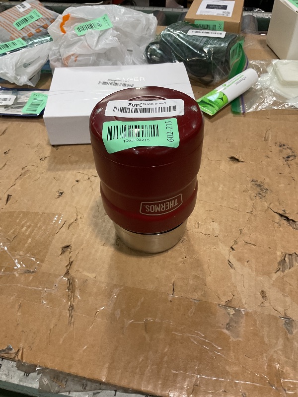 Photo 1 of (SCRATCHED NO SPOON INCLUDED )THERMOS Stainless King Vacuum-Insulated Food Jar 16 Ounce, Rustic Red