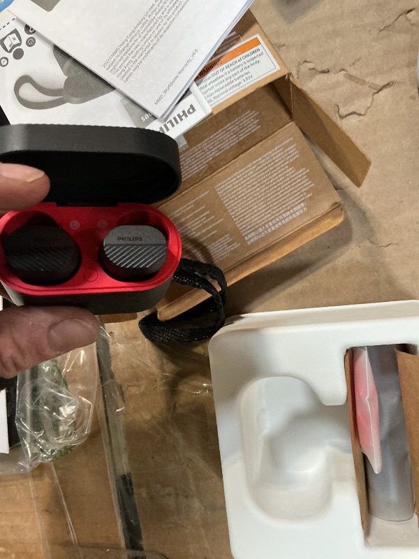 Photo 1 of **NON-FUNCTIONAL**PHILIPS TAA5508 Wireless Earbuds,True Wireless Headphones with Noise Canceling Pro,Quality Sound,28 H Battery Life,Fast Charging,Bluetooth 5.3,Multipoint Connectivity,IPX5,for Sports,App Control,Black