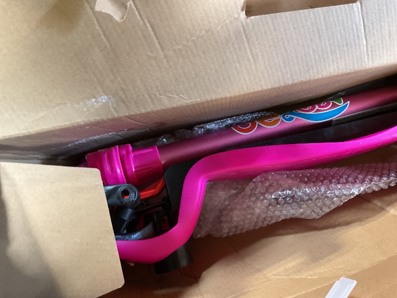 Photo 1 of ** RECOMENDED FOR PARTS/ MISSING A WHEEL*** BELEEV Scooters for Kids 3 Wheel Kick Scooter for Toddlers Girls Boys, 4 Adjustable Height, Lean to Steer, Light up Wheels, Extra-Wide Deck, Easy to Assemble for Children Ages 3-12 (Rose Pink)