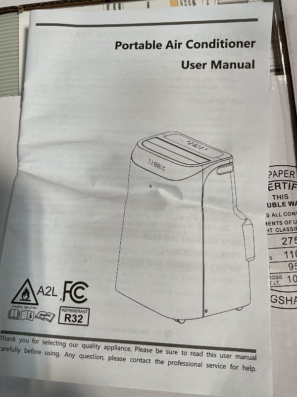 Photo 1 of *** USED/MINOR DAMAGE***Humhold 12000 BTU Portable Air Conditioners with Remote Control, 3-in-1 Free Standing Cooling AC Unit with Fan & Dehumidifier, Cools Room up to 500 sq.ft, Smart/Sleep Mode,3 Speed,24H Timer,Window Kit