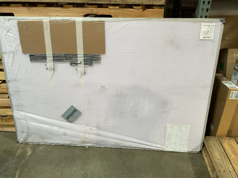 View 2 of *** MAJOR DAMAGE***VIZ-PRO Dry Erase Board/Magnetic Whiteboard, 72 x 48 Inches, Large Wall Mounted Board for School Office and Home 6' x 4'