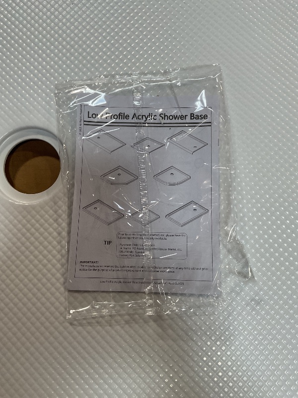 Photo 1 of *** MAJOR DAMAGE***DreamLine SlimLine 32 in. D x 60 in. W x 2 3/4 in. H Center Drain Single Threshold Shower Base in White, DLT-1132600