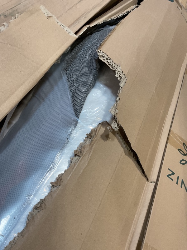 Photo 1 of **MAJOR TEAR**ZINUS 10 Inch True Support Hybrid Mattress [New Version], Queen, Fiberglass Free, Medium Feel, Motion Isolation, Certified Safe Foams & Fabric, Mattress in A Box