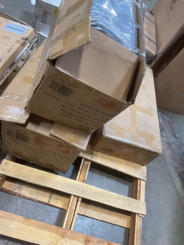 Photo 1 of **3 BOXES. SELLING FOR PARTS AS PARTIAL SET. BOXES A,F, AND G OF SET**KEIKI 150" U-Shaped Oversized Corduroy Modular Sectional Sofa with 2 Ottomans and Multi Functional Console, 6-Seater Upholstered Couch with USB and 2 Cup Holder, Easy Assembly, for Livi