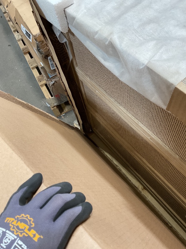 Photo 1 of **SCRAPE DAMAGE**Signature Design by Ashley Cielden Coastal 6-Drawer Dresser, Bronze-Tone Knobs, Safety Stop, Textured Cane Details, 62.01" W x 19.65" D x 35.67" H, Light Brown