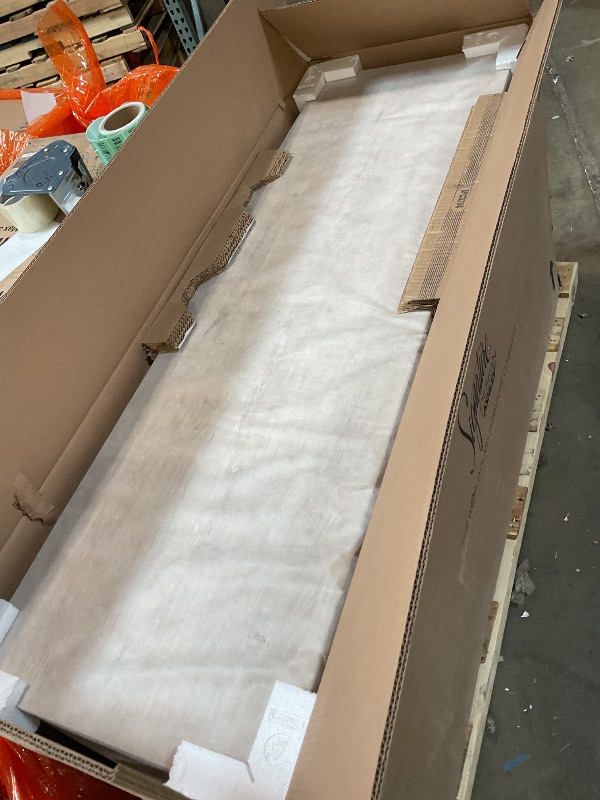 Photo 1 of **SCRAPE DAMAGE**Signature Design by Ashley Cielden Coastal 6-Drawer Dresser, Bronze-Tone Knobs, Safety Stop, Textured Cane Details, 62.01" W x 19.65" D x 35.67" H, Light Brown