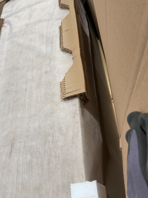 Photo 1 of **SCRAPE DAMAGE**Signature Design by Ashley Cielden Coastal 6-Drawer Dresser, Bronze-Tone Knobs, Safety Stop, Textured Cane Details, 62.01" W x 19.65" D x 35.67" H, Light Brown