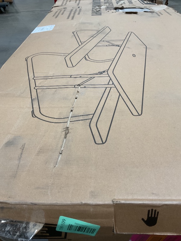 Photo 1 of **BENCH DENTED**LIFETIME 6?Foot Folding Picnic Table, Outdoor Portable Bench Seating for 8, UV?Protected HDPE, Powder?Coated Steel Frame, Stain?Resistant, Folds Flat for Storage