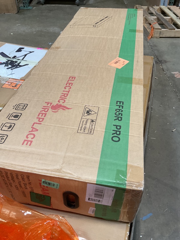 Photo 1 of **GLASS IS SHATTERED. SELLING FOR PARTS**VINEMOUNT 65" Smart Electric Fireplaces Inserts, Remote & Touch Screen & APP Control, Recessed & Wall-Mounted Fireplace Heater