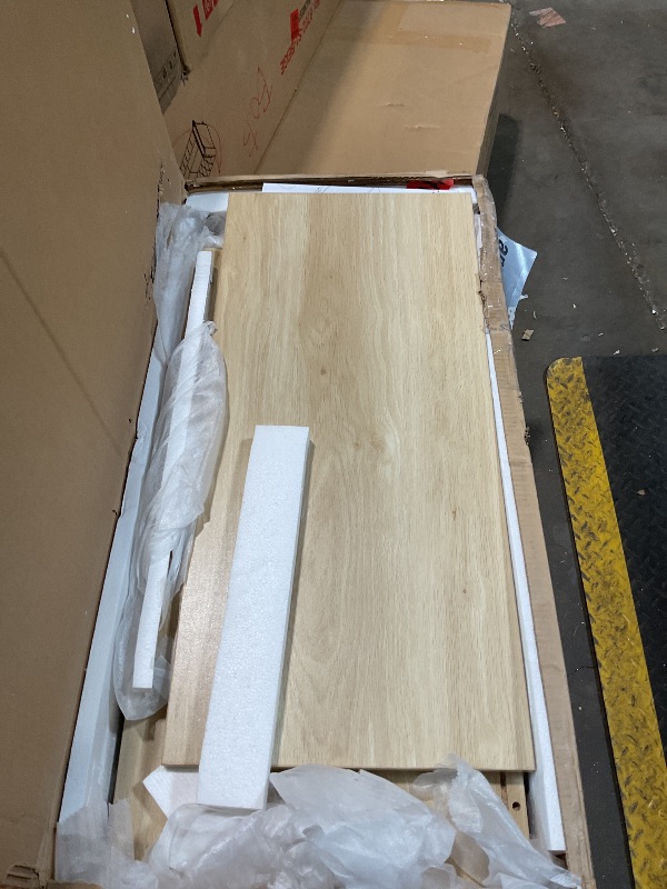 Photo 1 of **FOR PARTS/ MISSING ASSEMBLY PIECES** Kova Light Oak/Black Accent Cabinet Natural Cane Rattan Doors with metal base and Adjustable Shelf