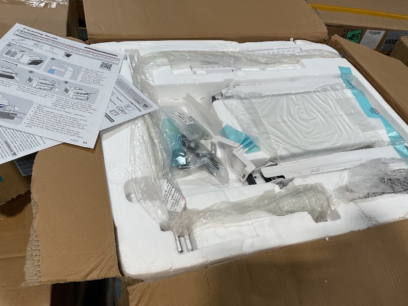 Photo 1 of **CRACK DAMAGEON CORNER**Midea 12,000 BTU U-Shaped Smart Inverter Window Air Conditioner–Cools up to 550 Sq. Ft., Ultra Quiet with Open Window Flexibility, Compatible with Alexa/Google Assistant, 35% Energy Savings (Renewed)
