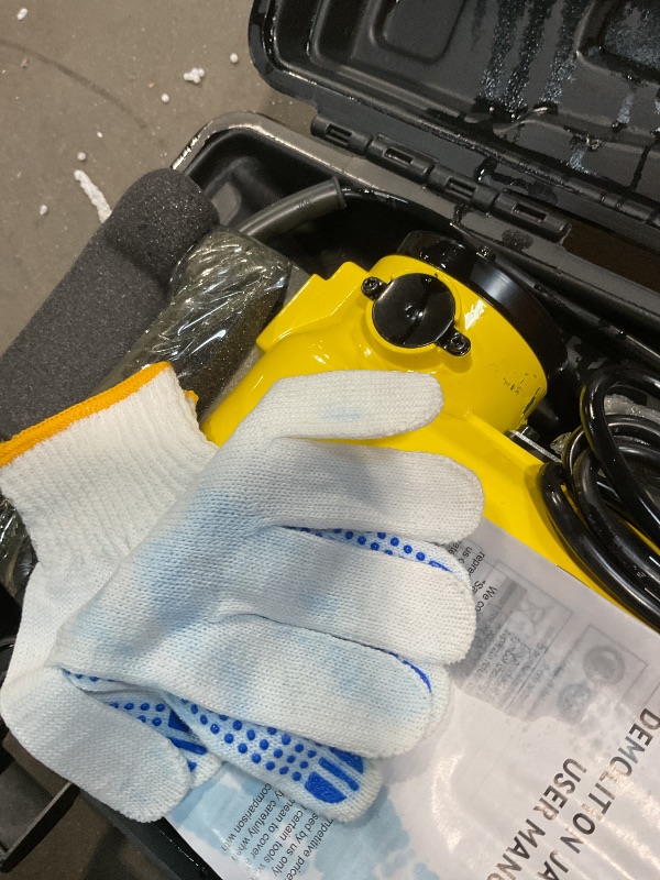 Photo 1 of **LEAK DAGMAGE**VEVOR Demolition Jack Hammer, 2200W Electric Jackhammer Heavy Duty, 1350 BPM Concrete Breaker, 2pcs Chisels Bit Chipping with Case, Black
