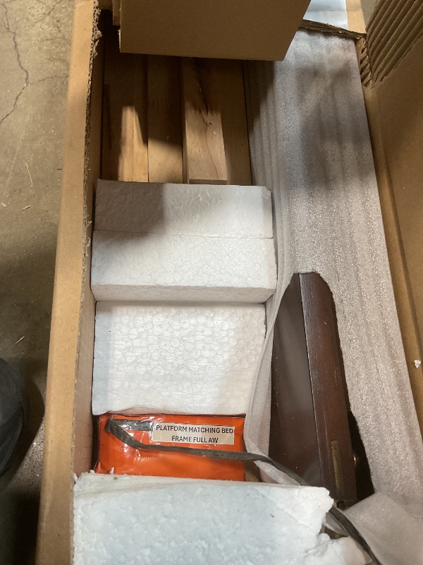 Photo 1 of ***FOR PARTS/ MISSING ASSEMBLY PIECES*** Afi full size bed in walnut color