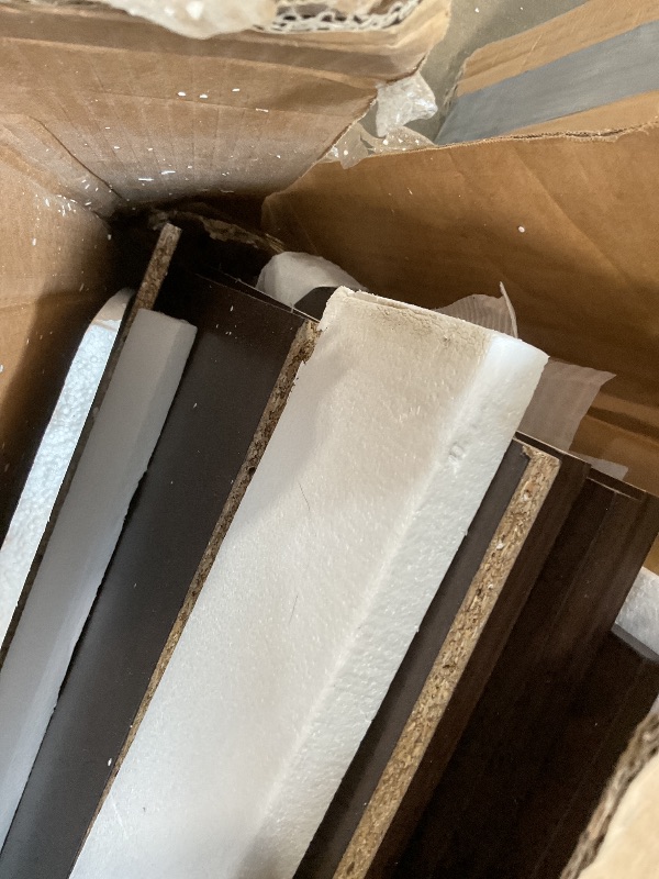 Photo 1 of ****SELLING FOR PARTS. MAJOR CRACK ON BIG PIECE**VEVOR Media Storage Cabinet, CD Rack Tower, 34 Compartments Rotating Media Tower Rack for CDs, DVDs, Books and Game Discs, DVD Stand for Living Room, Home Office and Recording Room, Brown
