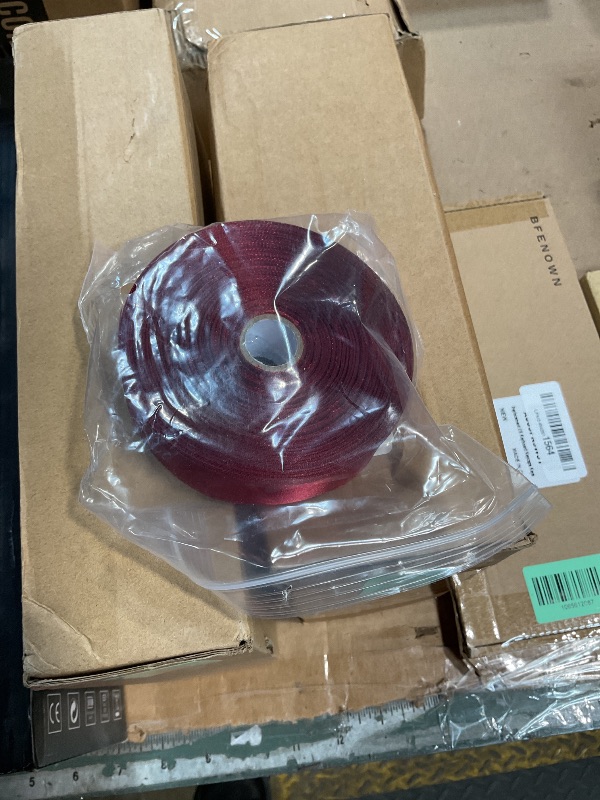 Photo 1 of 1 inches 50 Yard Wine red Satin Ribbon for Gift Wrapping, Wedding, Crafts, Christmas,Easter, Floral, Hair, Invitation Decorations and More