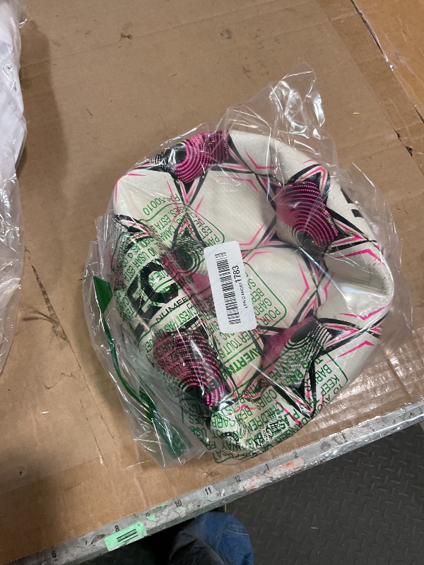 Photo 1 of *** needs pump ***Select Numero 10 Soccer Ball, White/Pink/Cure V25, Size 5