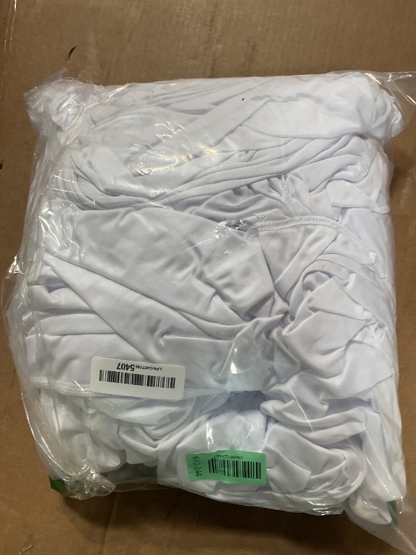 Photo 1 of 10ftx12ft Wrinkle Free White Backdrop Curtain, 2 Panels 12FT Height White Wedding Backdrop Drapes, Silky Polyester Back Drop Cloth for Birthday Photography Background Party Backdrop Draping