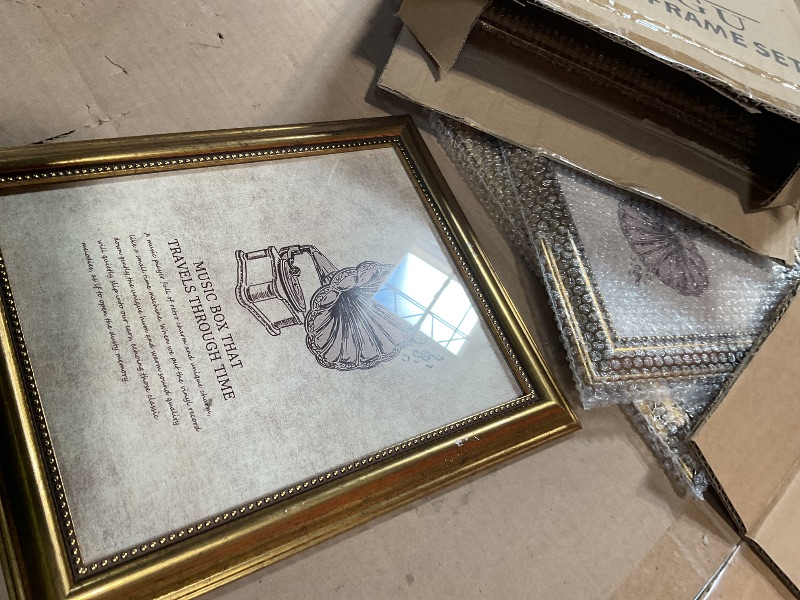 Photo 1 of * MINOR PAINT SCUFF ON ONE FRAME, REST FINE, SEE SECOND PHOTO * TKYGU 8x10 Picture Frame,Ornate Finish Photo Frame Farmhouse Rustic Vintage Distressed Bronze Photo Frame for Wall or Tabletop Display Family Friends Wedding Gift