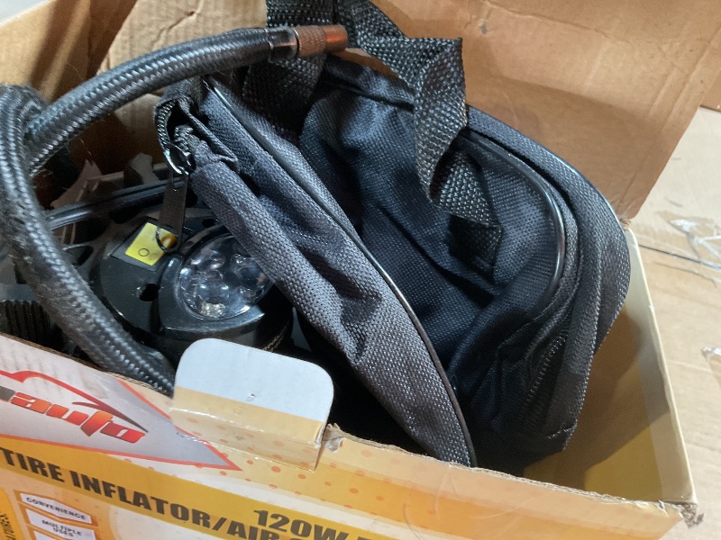 Photo 1 of * FOR PARTS ONLY, HOLE IN AIR HOSE, NOT FUNCTIONAL AS IS * EPAuto 12V DC Portable Air Compressor Pump, Digital Tire Inflator