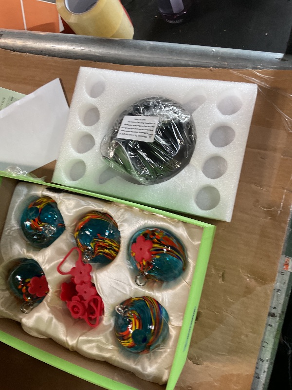 Photo 1 of * ONE BROKE, REMOVED * Headak Life Charming Wind Chimes Hummingbird feeders for Outdoors Hanging ant and bee Proof,Never Leak,Perfect Hummingbird Gift for People(Blue)