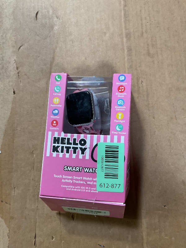 Photo 1 of **MISSING CHARGER/WATCH SCREEN IS LOOSE *** Hello Kitty Smart Watch for Girls by Accutime with Interactive Touchscreen, Bluetooth, Camera, Music, Fitness & Activity Tracking - Durable & Stylish (Model: HK4208)
